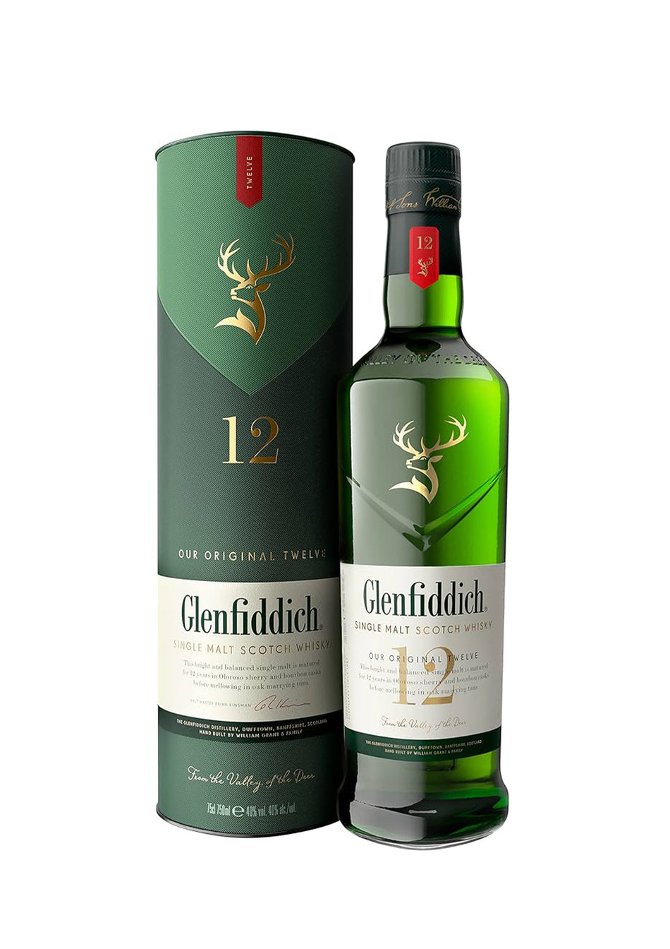 Glenfiddich Single Malt Scotch Whisky 12 Anni 40% 70cl Astucciato