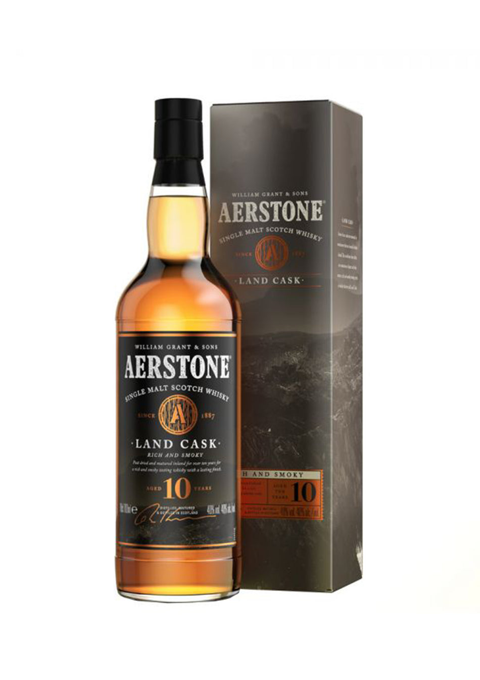 Single Malt Whisky Aerstone 10 Anni Land Cask 70cl