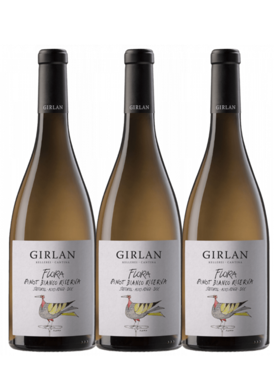 3 bott Alto Adige Doc Pinot Bianco Flora Riserva 2021 - Girlan