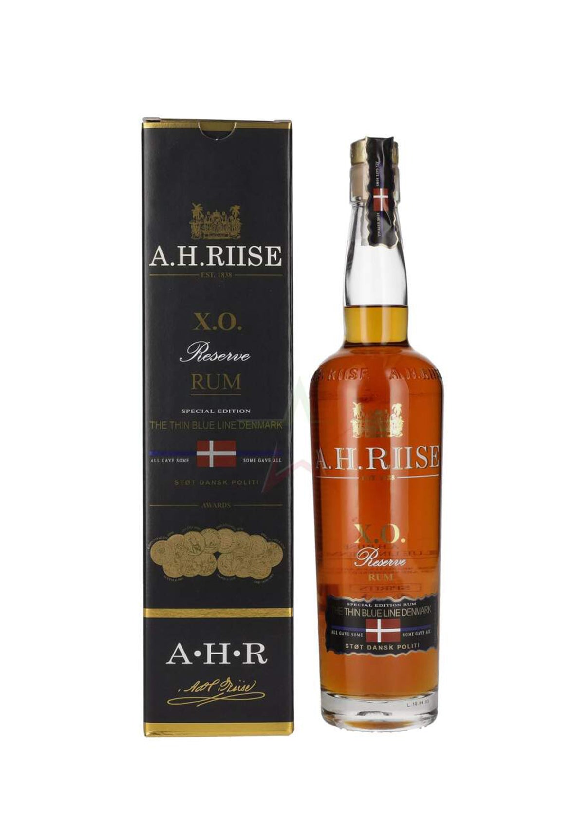 V Riise Meta titolo: Rum A.H. Riise Extra Old The Thin Blue Line 40% 70cl - Ron ...