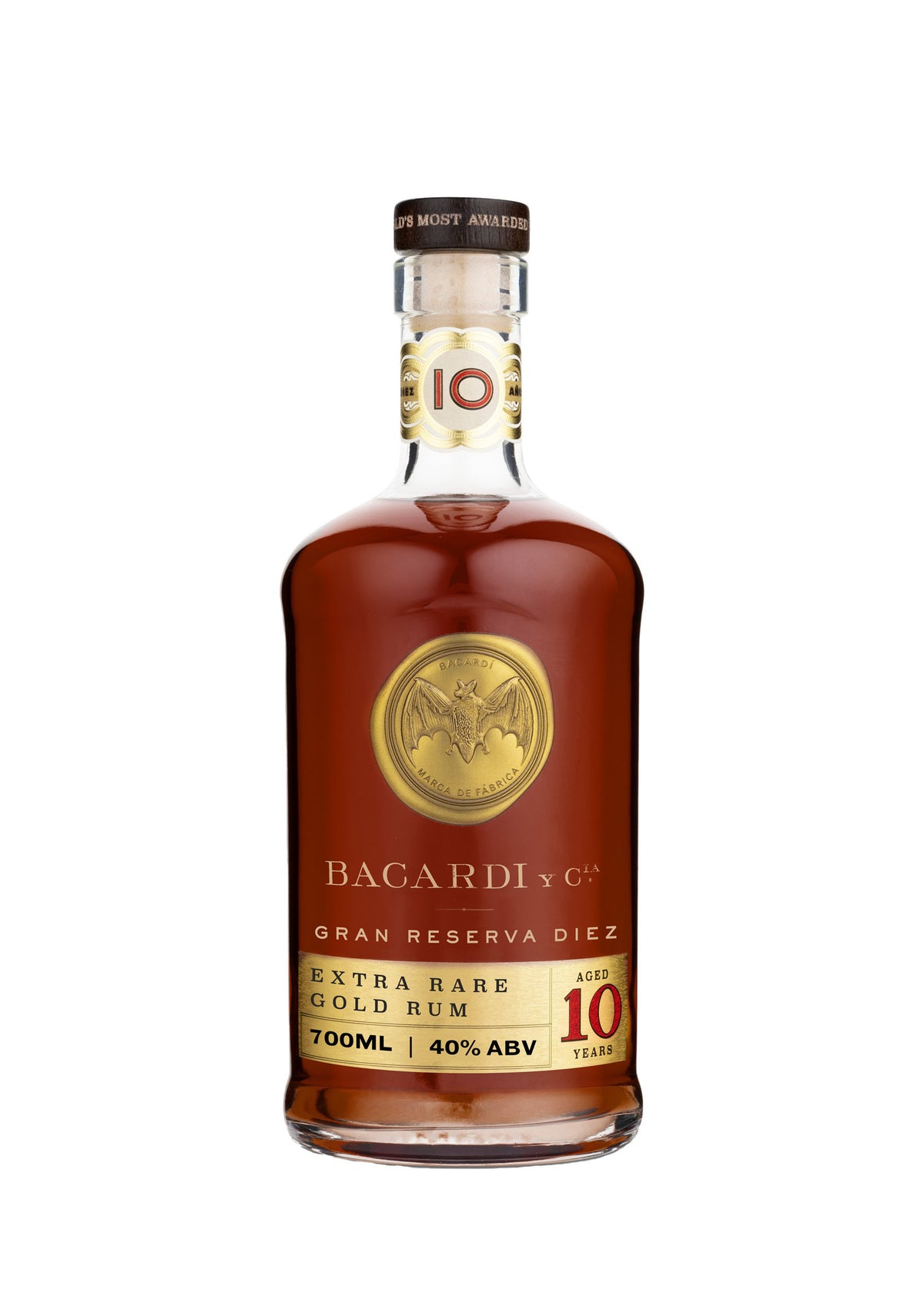 Bacardi Gran Reserva Diez - 40% Vol - 70cl