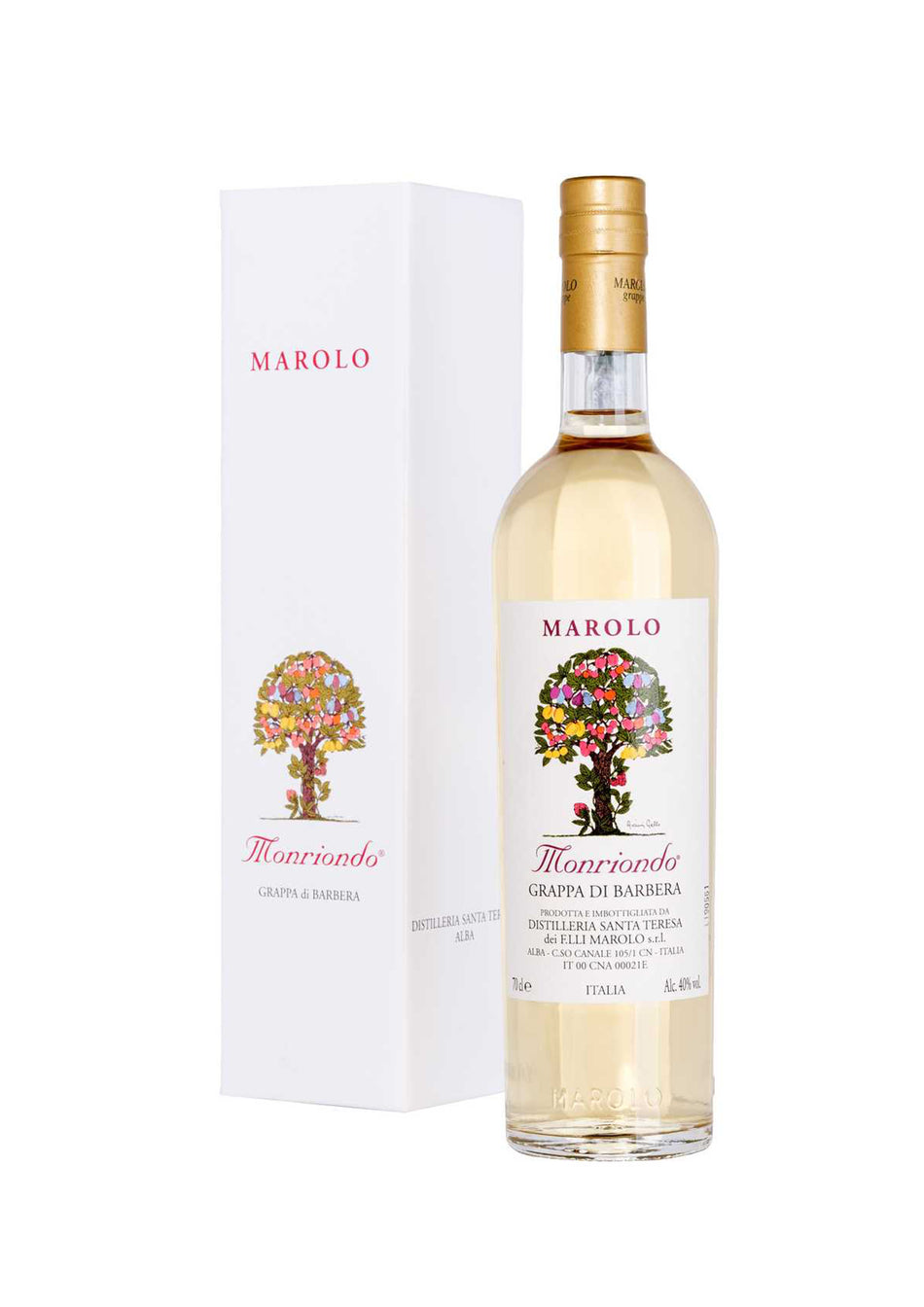 Grappa di Barbera Monriondo 40%Vol 700ml Marolo Astucciata
