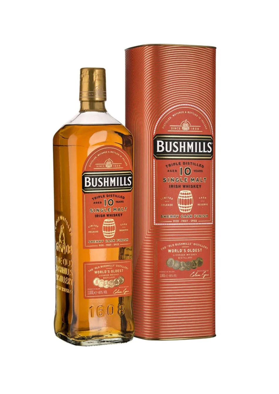 Bushmills 10 Y.O. Sherry Cask – Single Malt Irish Whisky 1l 46%