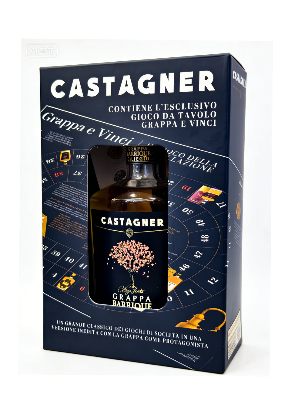 Grappa Ciliegio Riserva Castagner 375ml +Gioco Da Tavola