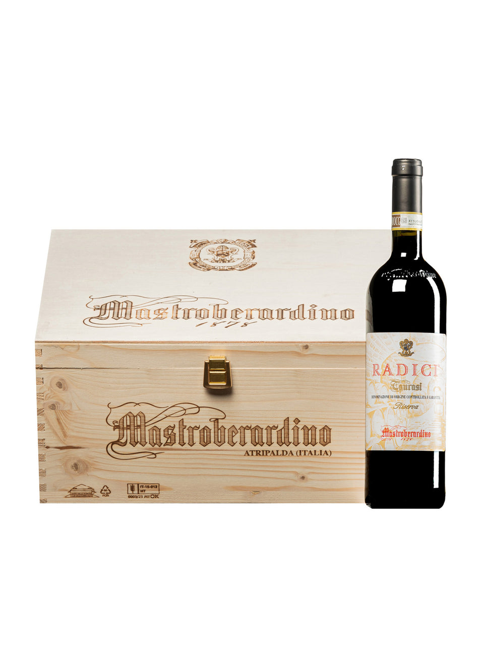 Taurasi Riserva DOCG "Radici" 2015 - Mastroberardino Cassa di legno