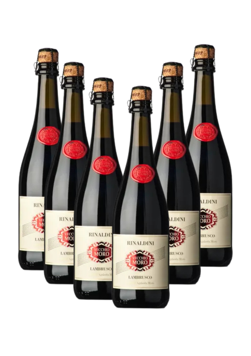 Rinaldini Lambrusco Vecchio Moro Vino Frizzante 6 Bottiglie